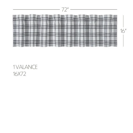 Coupon π₯ VHC Brands Sawyer Mill Black Plaid Valance 16x72 - M βοΈ - Image 2