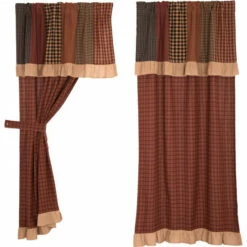 Discount π VHC Brands Maisie Short Panel With Attached Patch Valance Set Of 2 63x36 π