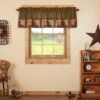 Outlet 🎁 VHC Brands Tea Cabin Valance Log Cabin Block Border 20x72 💯