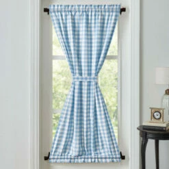 Brand new π― VHC Brands Annie Buffalo Blue Check Door Panel 72x40 π₯