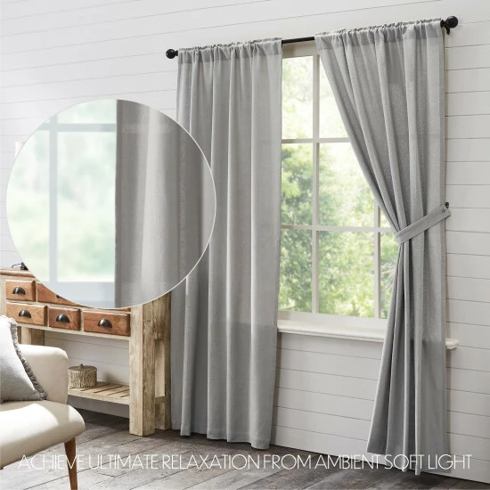 Flash Sale π VHC Brands Burlap Dove Grey Panel Set Of 2 84x40 β