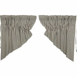 Budget 🤩 VHC Brands Ashmont Ticking Stripe Prairie Swag Set Of 2 36x36x18 🔥