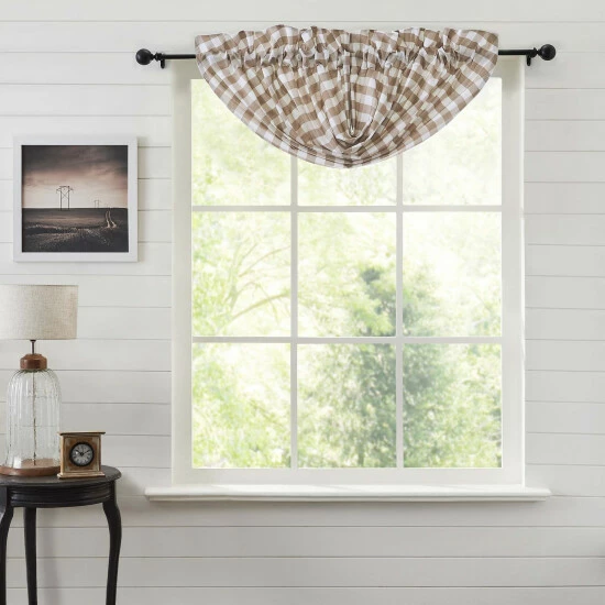 Wholesale π VHC Brands Annie Buffalo Portabella Check Balloon Valance 15x60 β€οΈ - Image 2