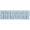 Brand new 🤩 VHC Brands Annie Buffalo Blue Check Ruffled Valance 16x72 😀