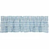 Promo 😀 VHC Brands Annie Buffalo Blue Check Ruffled Valance 16x60 🎉