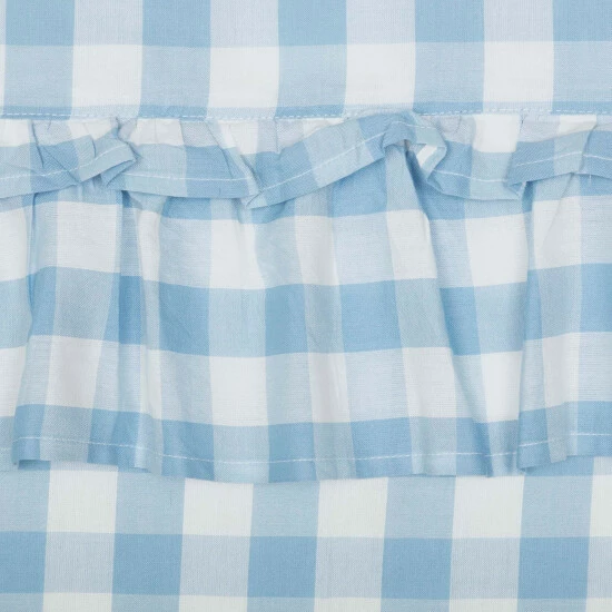 Promo π VHC Brands Annie Buffalo Blue Check Ruffled Valance 16x60 π - Image 3