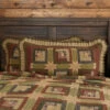 Deals ✔️ VHC Brands Green Rustic Bedding VHC Tea Cabin Sham Cotton Patchwork 🧨