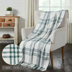 Brand new 🔥 VHC Brands Pine Grove Plaid Woven Throw 60x50 🤩