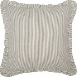 New 😍 VHC Brands Hatteras Seersucker Blue Ticking Stripe Fabric Euro Sham 26x26 👍