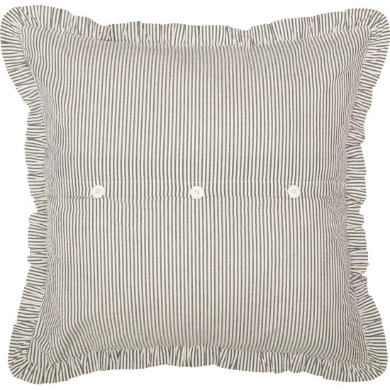 New π VHC Brands Hatteras Seersucker Blue Ticking Stripe Fabric Euro Sham 26x26 π - Image 2