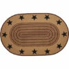 Brand new 🔔 VHC Brands Potomac Jute Rug Oval Stencil Stars W/ Pad 60x96 🌟