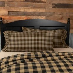 Coupon 🎉 VHC Brands Black Check King Pillow Case Set Of 2 21x40 🛒