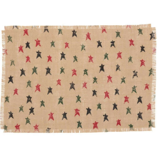 Coupon π VHC Brands Primitive Star Jute Placemat Set Of 6 12x18 - Placemat 12x18 𧨠- Image 3