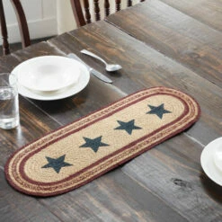 Budget 🛒 VHC Brands Potomac Jute Runner Stencil Stars 8x24 🧨