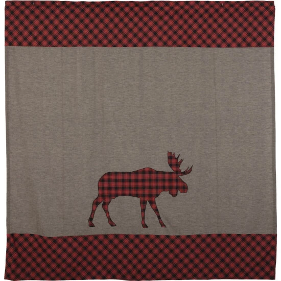 Best deal π VHC Brands Cumberland Moose Applique Shower Curtain 72x72 π - Image 2