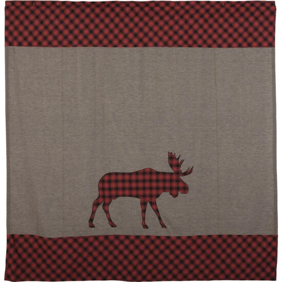 Best deal π VHC Brands Cumberland Moose Applique Shower Curtain 72x72 π - Image 4