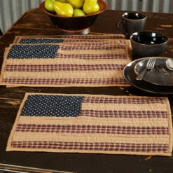 Cheapest β€οΈ VHC Brands Patriotic Patch Placemat Quilted Set Of 6 12x18 - Placemat 12x18 π§¨