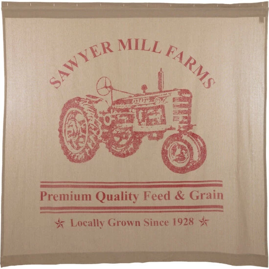 Cheapest π VHC Brands Sawyer Mill Red Tractor Shower Curtain 72x72 βοΈ - Image 2