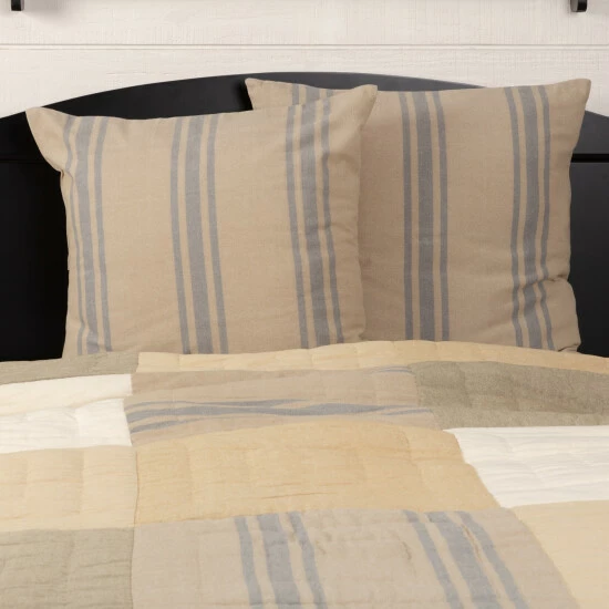 Promo π€© VHC Brands Farmer's Market Grain Sack Stripe Fabric Euro Sham Set Of 2 26x26 β€οΈ - Image 3