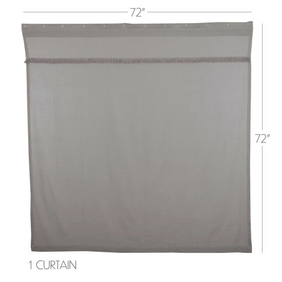 Best reviews of π VHC Brands Burlap Dove Grey Shower Curtain 72x72 βοΈ - Image 5