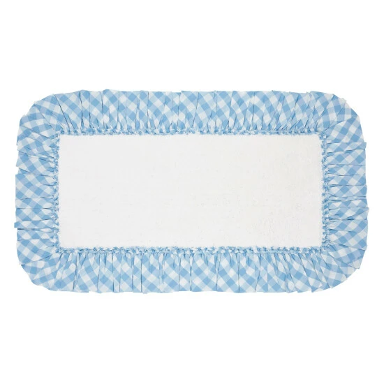 New π VHC Brands Annie Buffalo Blue Check Bathmat 27x48 π - Image 3