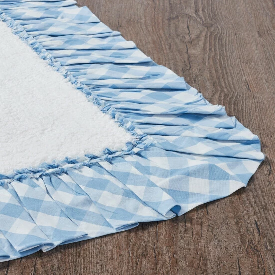 New π VHC Brands Annie Buffalo Blue Check Bathmat 27x48 π - Image 4