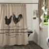 Cheap 🎉 VHC Brands Sawyer Mill Charcoal Poultry Shower Curtain 72x72 👍