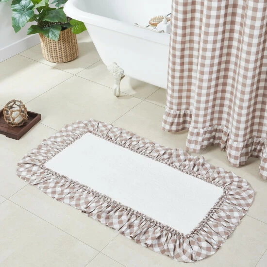 Best Sale π VHC Brands Annie Buffalo Portabella Check Bathmat 27x48 β¨