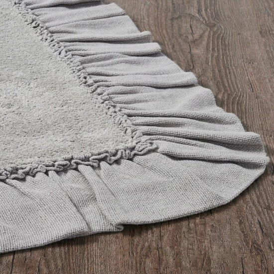 Outlet π VHC Brands Burlap Dove Grey Bathmat 27x48 β - Image 4