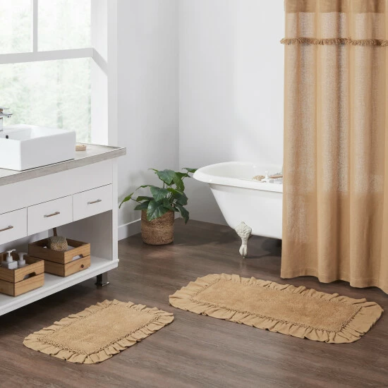 Best Pirce π₯° VHC Brands Burlap Natural Bathmat 20x30 π₯ - Image 4