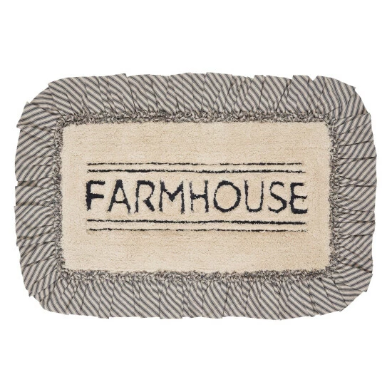 Best Pirce π VHC Brands Sawyer Mill Charcoal Farmhouse Bathmat 20x30 π - Image 2