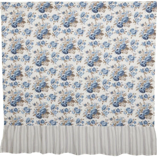 Deals π€© VHC Brands Annie Blue Floral Ruffled Shower Curtain 72x72 β - Image 2