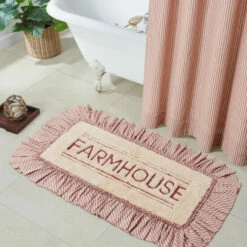 Hot Sale β VHC Brands Sawyer Mill Red Farmhouse Bathmat 27x48 β