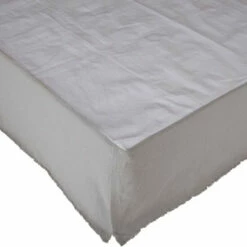 Brand new ✔️ VHC Brands Burlap Dove Grey Fringed King Bed 👗 Skirt 78x80x16 🔥