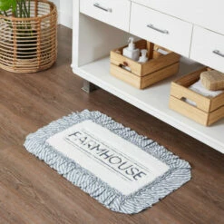 Hot Sale π VHC Brands Sawyer Mill Blue Farmhouse Bathmat 20x30 β€οΈ