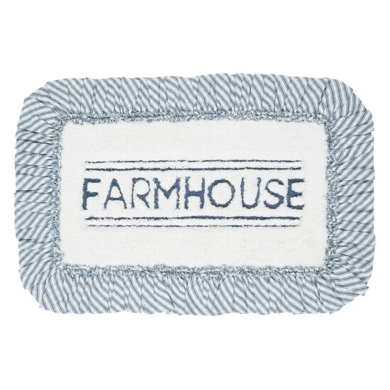 Hot Sale π VHC Brands Sawyer Mill Blue Farmhouse Bathmat 20x30 β€οΈ - Image 2