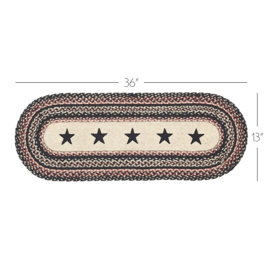Buy ⌛ VHC Brands Colonial Star Jute Oval Runner 13x36 ⌛ - Image 2
