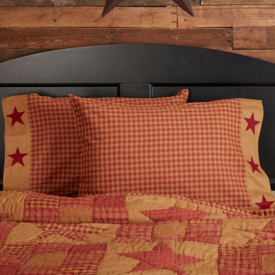 Best deal π― VHC Brands Ninepatch Star Pillow Case With Appliqued Border Set π₯°