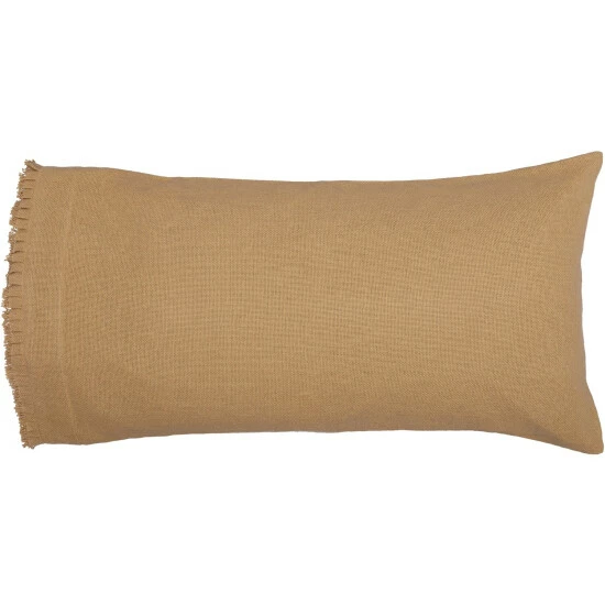 Cheap π VHC Brands Burlap Natural King Pillow Case W/ Fringed Ruffle Set Of 2 21x40 π - Image 2