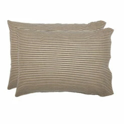 Coupon ⭐ VHC Brands Sawyer Mill Charcoal Ticking Stripe Standard Pillow Case Set Of 2 21x30 ❤️