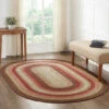 Promo 💯 VHC Brands Ginger Spice Jute Rug Oval W/ Pad 60x96 - 6' X 8' Oval 🎉