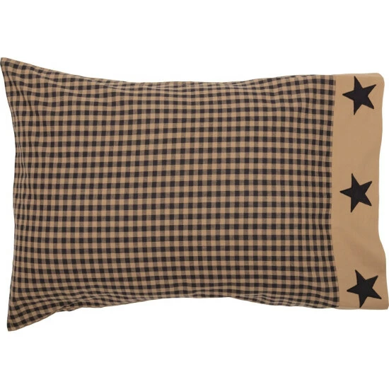 Wholesale π VHC Brands Black Check Star Pillow Case Set Of 2 π - Image 7