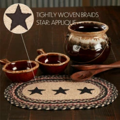 Deals π VHC Brands Colonial Star Jute Oval Placemat 10x15 β¨
