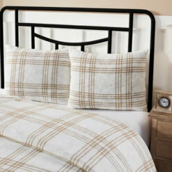 Flash Sale β€οΈ VHC Brands Wheat Plaid Standard Sham 21x27 π―