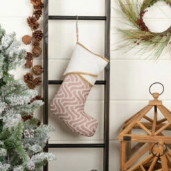 Best Pirce 🔔 VHC Brands Magdalene Stocking Mauve/antique White/gold 😉