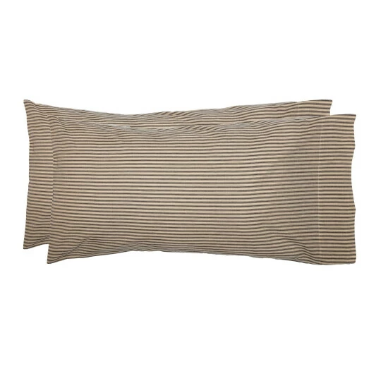 Top 10 π€© VHC Brands Sawyer Mill Charcoal Ticking Stripe King Pillow Case Set Of 2 21x40 π―