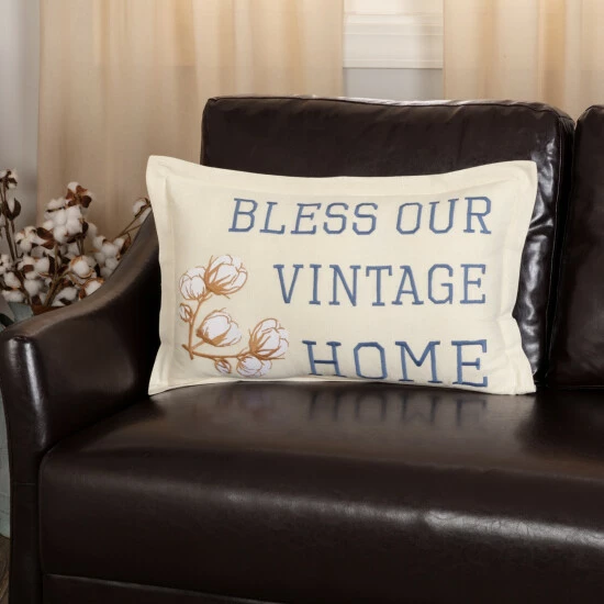 Deals βοΈ VHC Brands Ashmont Bless Our Vintage Home Pillow 14x22 π