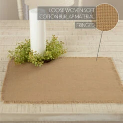Deals β¨ VHC Brands Set Of 6 Fringed Burlap Placemats (12 X 18 In.) - Placemat 12x18 π
