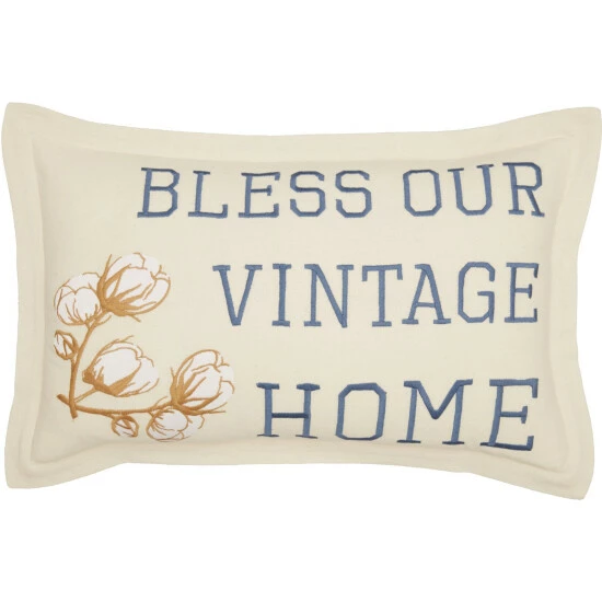 Deals βοΈ VHC Brands Ashmont Bless Our Vintage Home Pillow 14x22 π - Image 3