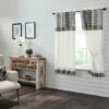 Coupon ✨ VHC Brands Sawyer Mill Black Short Panel With Attached Valance Set 63x36 - M 🛒
